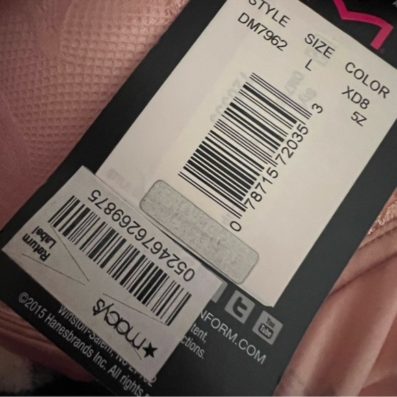 Maidenform  Wirefree Plunge Allover Lace Bra pale pink large NWT - Picture 6 of 6